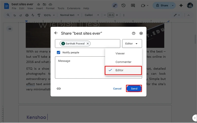 allow editor permissions