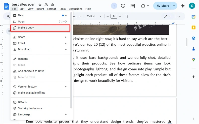 move google docs