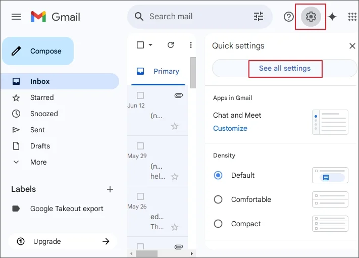 go to settings then See all settings