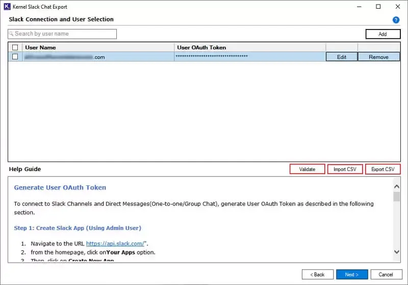 Click Import CSV option to add that CSV file