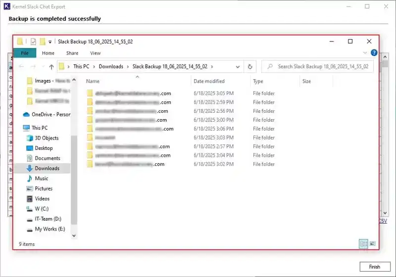 You will be redirected to the exported data directly