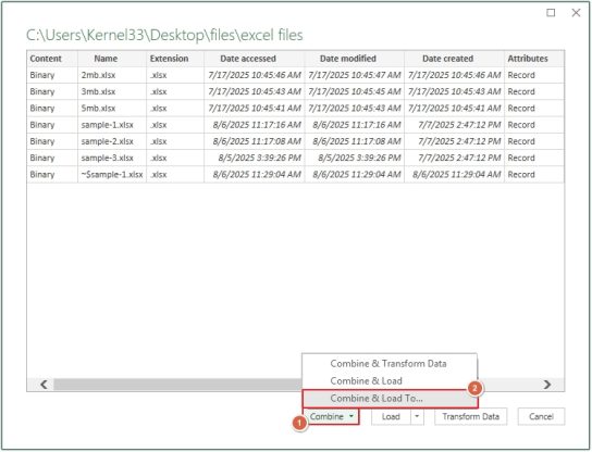 Quick ways to merge multi Excel files to single file