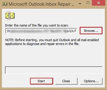 repair corrupted PST using inbox repair tool