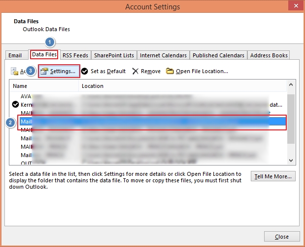 click on data files 