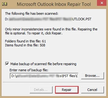 tap on the repair 