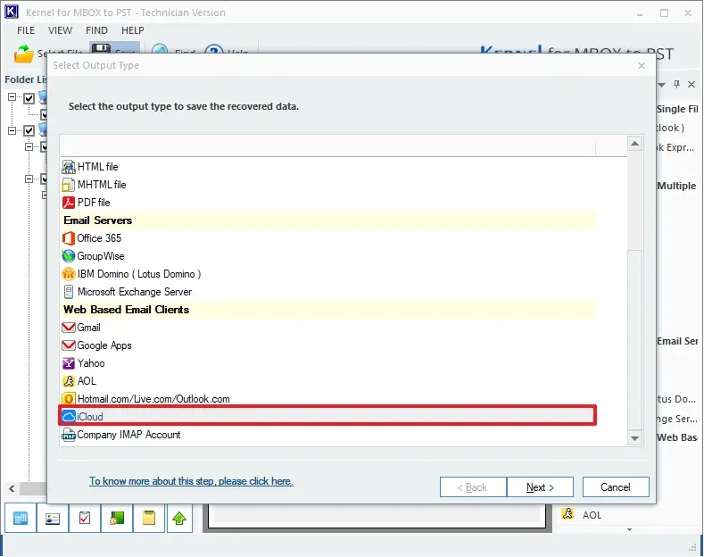 Select iCloud option as a saving option