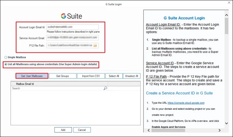 Enter the Account Login Email Id