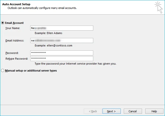 setup account