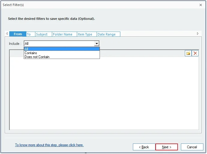 apply required filters 