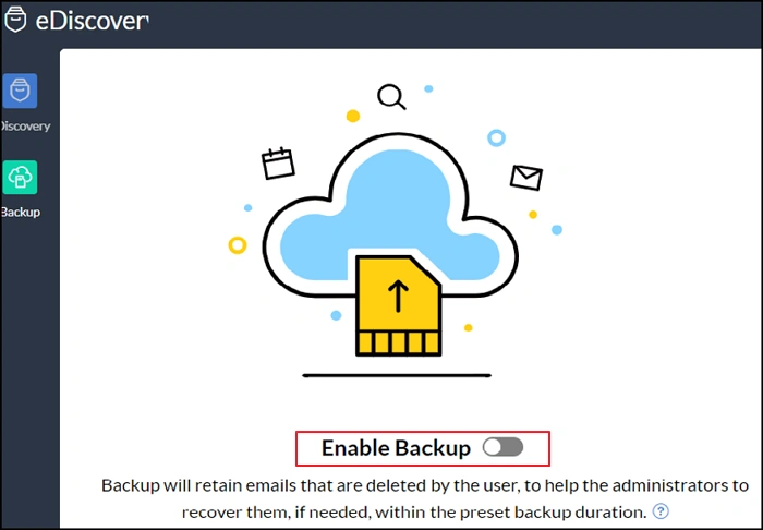 Enable Backup option