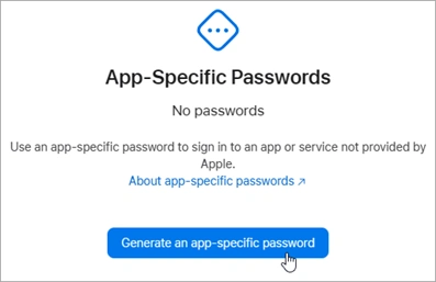 Select App-Specific Passwords