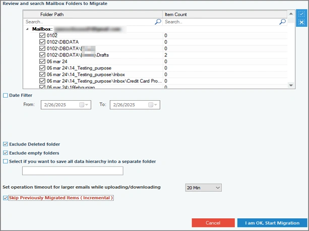 Click I am Ok Start Migration