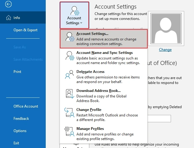 add new account to move office 365 mailbox