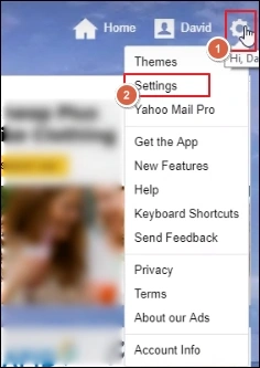 Click on Settings from Gear icon