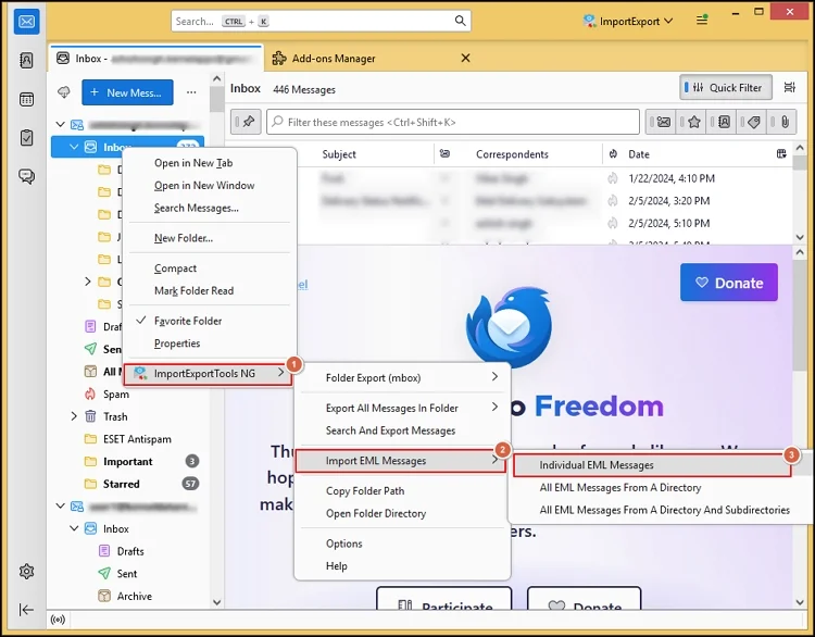 use Import Export tool
