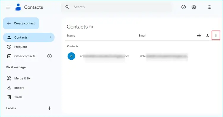 Select option to exports