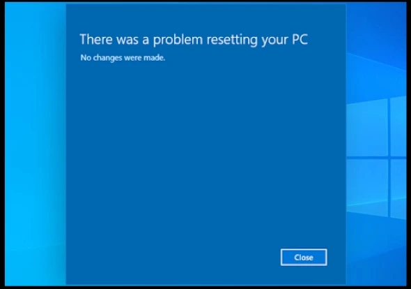 there was a problem resetting your pc error