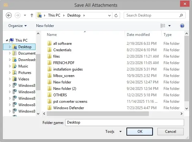 Select location and click Save.