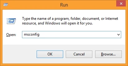 run msconfig