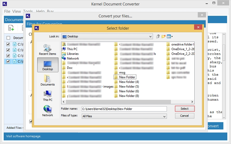 specify saving location