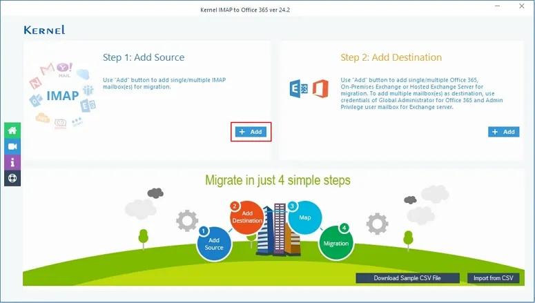 Click on Add in the Add Source section