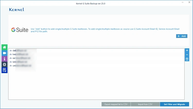 Click on the Set Filter and Migrate option