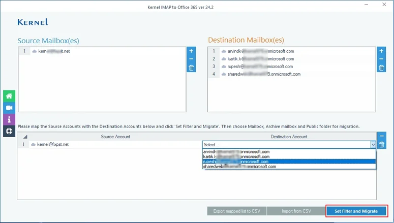 Map source BigPond user to Office 365