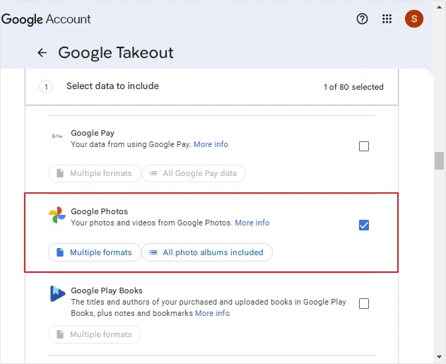 Select Google Photos