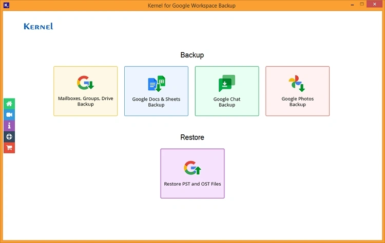 Select Mailboxes, Groups, and Drive Backup option