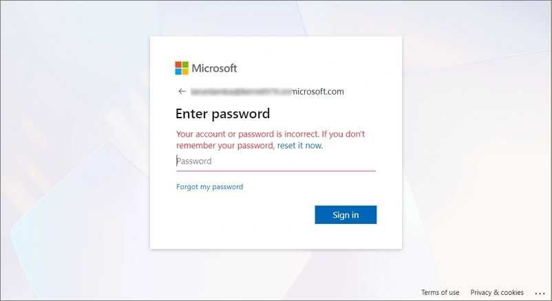 Click on Forgot My Password