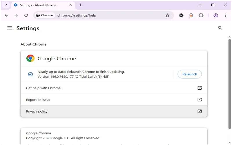 Update Chrome