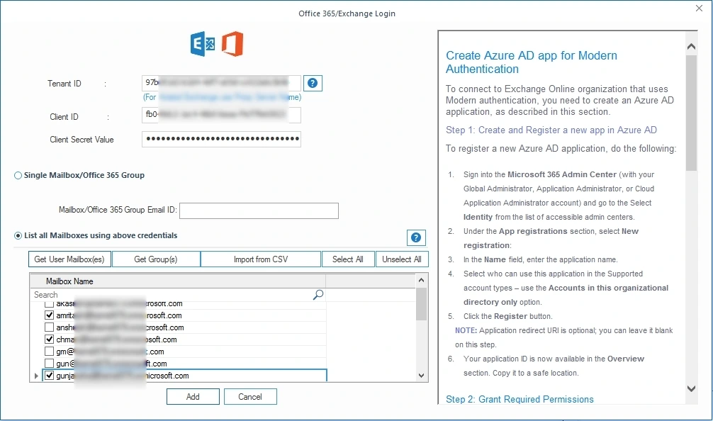 Click on Add in the Add Destination pane