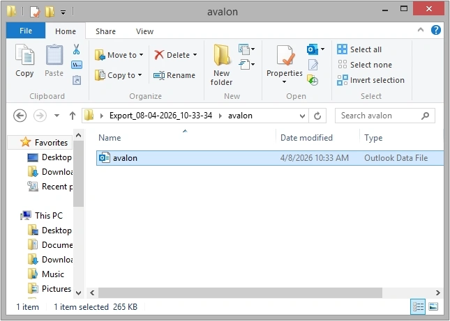 preview converted pst file