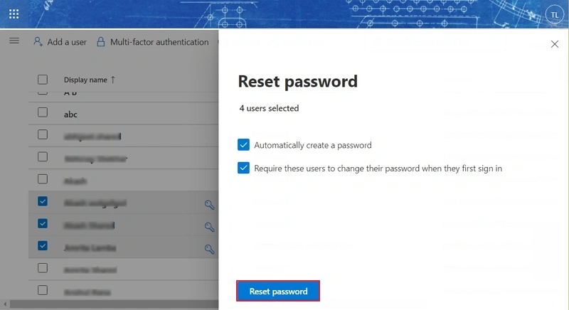 tap on Reset Password