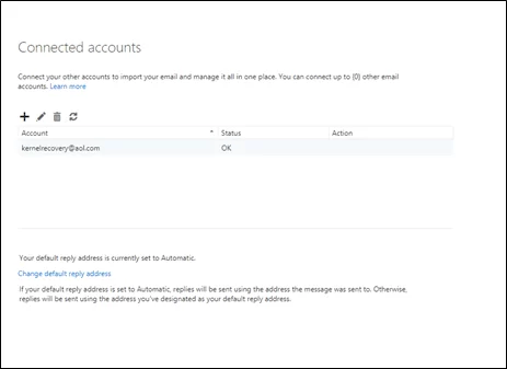 AOL account is added