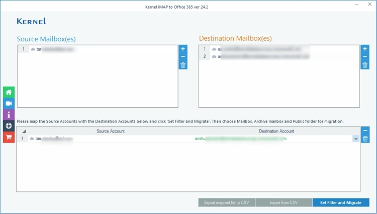 Map user mailbox