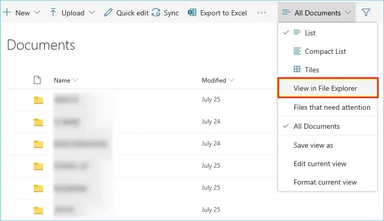 Go to the browser then browse the SharePoint site you want to add after that select View in File Explorer.