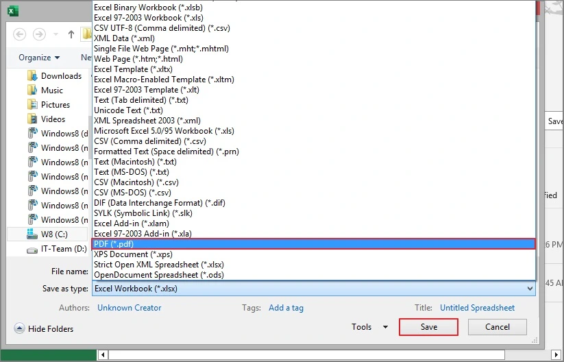 choose pdf