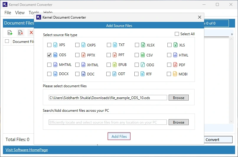 click add file