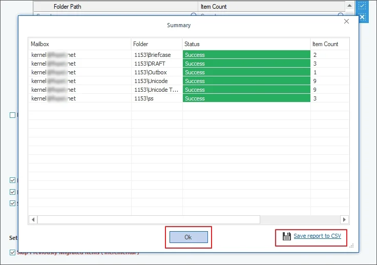 Save report to CSV