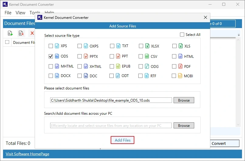 click add file
