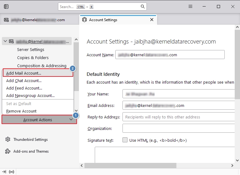 Add Mail Account
