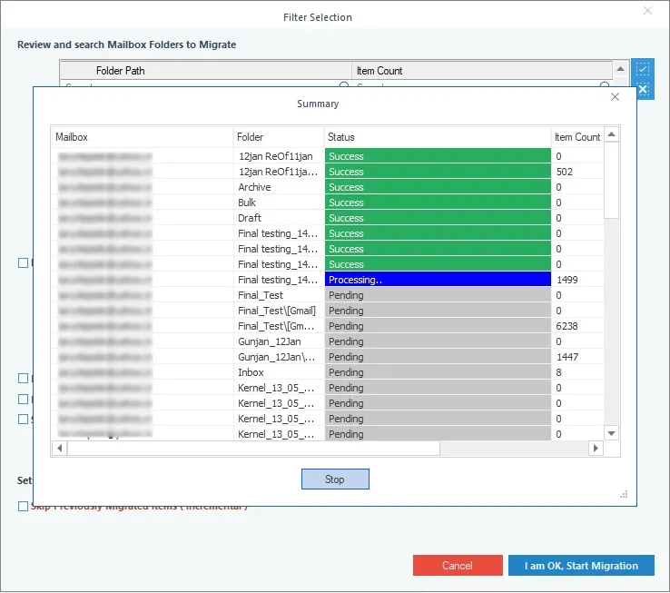 Choose a destination folder to save the Telenet webmail email