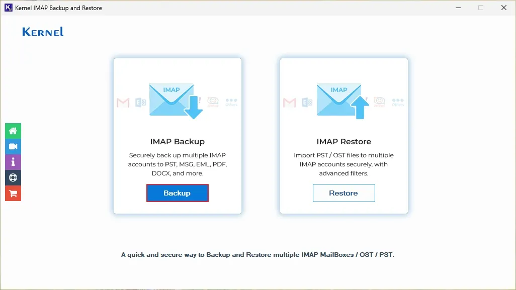 Click IMAP backup module