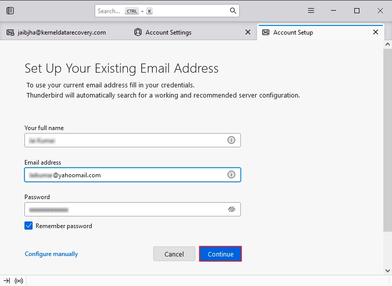 Connect Yahoo account