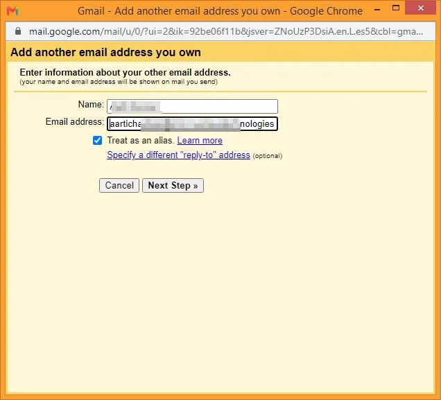 Enter the AOL account’s email address