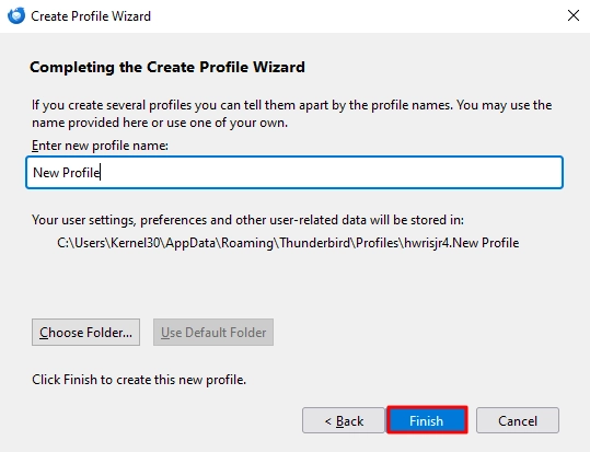 Give your new profile a name