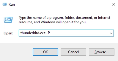 Run dialog box