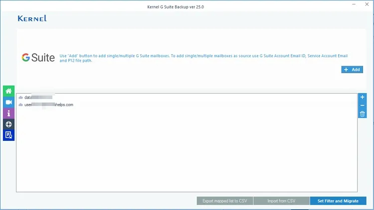Click the Set Filter and Migrate