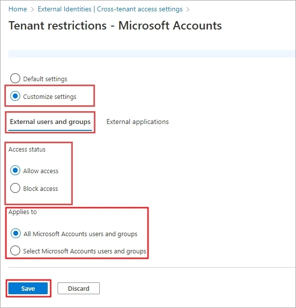 external users organizational applies